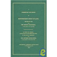 Commentary and Review of Montesquieu's Spirit of Laws : Prepared for Press from the Original,9781584776543
