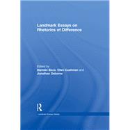 Landmark Essays on Rhetorics of Difference
