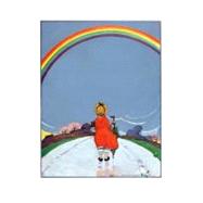 Girl Walking on Path Beneath Rainbow - Encouragement Greeting Cards