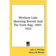 Wenham Lake Shooting Record and the Farm Bag, 1897-1925