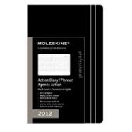 Moleskine 2012 12 Month Weekly Professional Action Planner Black Hard Cover X-Large