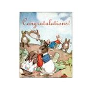 Bunnies Kissing in Garden - Engagement Greeting Cards