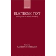 Electronic Text Investigations in Method and Theory