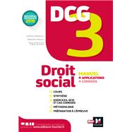DCG 3 - Droit social - Manuel et applications