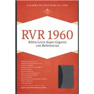 RVR 1960 Biblia Letra Súper Gigante, negro/gris símil piel