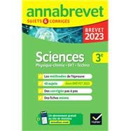 Annales du brevet Annabrevet 2023 Physique-chimie, SVT, Technologie 3e