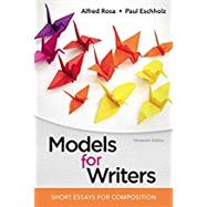 Models for Writers Short Essays for Composition