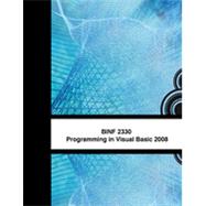 BINF 2330 Programming in Visual Basic 2008
