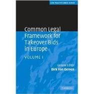 Common Legal Framework for Takeover Bids in Europe