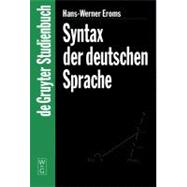 Syntax Der Deutschen Sprache