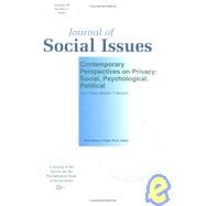Contemporary Perspectives on Privacy Social, Psychological, Political