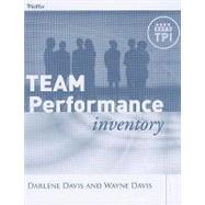 Team Performance Inventory : A Guide for Assessing and Building High-Performing Teams, Self Assessment