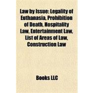 Law by Issue : Legality of Euthanasia, Prohibition of Death, Hospitality Law, Entertainment Law, List of Areas of Law, Construction Law