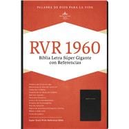 RVR 1960 Biblia Letra Súper Gigante, negro piel fabricada con índice