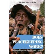 Does Peacekeeping Work? : Shaping Belligerents' Choices after Civil War