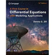 A First Course in Differential Equations with Modeling Applications