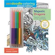 Zendoodle Coloring: Majestic Dragons Deluxe Edition with Pencils