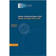 Dispute Settlement Reports 2007 book cover, ISBN 9780521516754