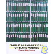 Table Alphabetical of Hard Words