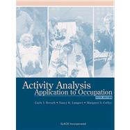 Activity Analysis Application to Occupation