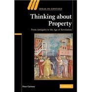 Thinking about Property: From Antiquity to the Age of Revolution