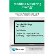 MODIFIED MASTERING BIOLOGY WITH PEARSON ETEXT -- STANDALONE ACCESS CARD -- FOR CAMPBELL BIOLOGY AP EDITION, 12/e
