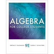 WebAssign for Kaufmann/Schwitters' Algebra for College Students, 10th Edition [Instant Access], Single-Term