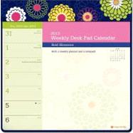 Bold Blossoms Weekly Desk Pad 2013 Calendar