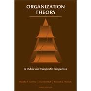 Organization Theory A Public and Nonprofit Perspective