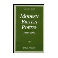 Modern British Poetry, 1900-1939
