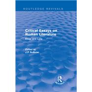 Critical Essays on Roman Literature: Elegy and Lyric