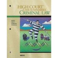High Court Case Summaries Criminal Law