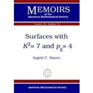 Surfaces With Kp2S=7 and Pg=4