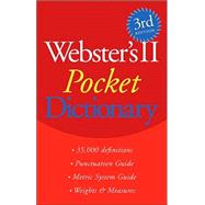 Webster's Ii Pocket Dictionary
