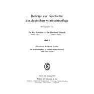 Die Strafrechtspflege in Sachsen-weimar-eisenach Unter Carl August