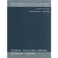 Mathematical Applications for the Management, Life, and Social Sciences