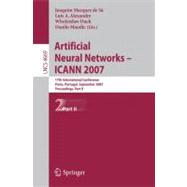 Artificial Neural Networks -- Icann 2007