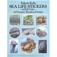 Sea Life Stickers in Full Color 48 Pressure-Sensitive Designs