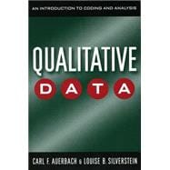 Qualitative Data : An Introduction to Coding and Analysis