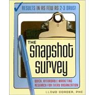 The Snapshot Survey: Quick, Affordable Marketing Research For Every Organization