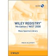 Wiley Registry of Mass Spectral Data, with NIST 2008, 9th Edition