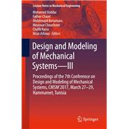 Design and Modeling of Mechanical Systems—iii