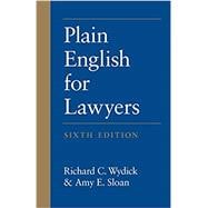 Plain English for Lawyers,9781531006990