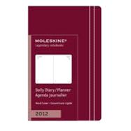 Moleskine 2012 12 Month Daily Planner Bordeaux Red Hard Cover X-Small