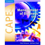 Management of Business for CAPEÂ® Unit 1