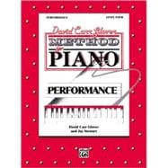 David Car Glover Method for Piano  Performance  Level 4