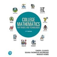 MyLab Math with Pearson eText (up to 24 months) + Print Combo Access Code for College Mathematics for Trades & Technologies