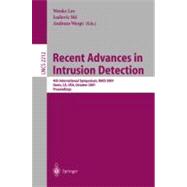 Recent Advances in Intrusion Detection: 4th International Symposium, Raid 2001, Davis, Ca, Usa, October 2001       Proceedings