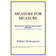 Measure for Measure : Webster's French Thesaurus Edition