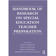 Handbook of Research on Special Education Teacher Preparation
